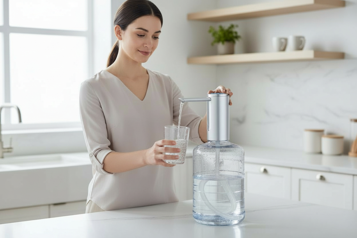 Revolutionary Electric Water Gallon Dispenser Pump - Automatic, Rechargeable & Foldable for Effortless Hydration